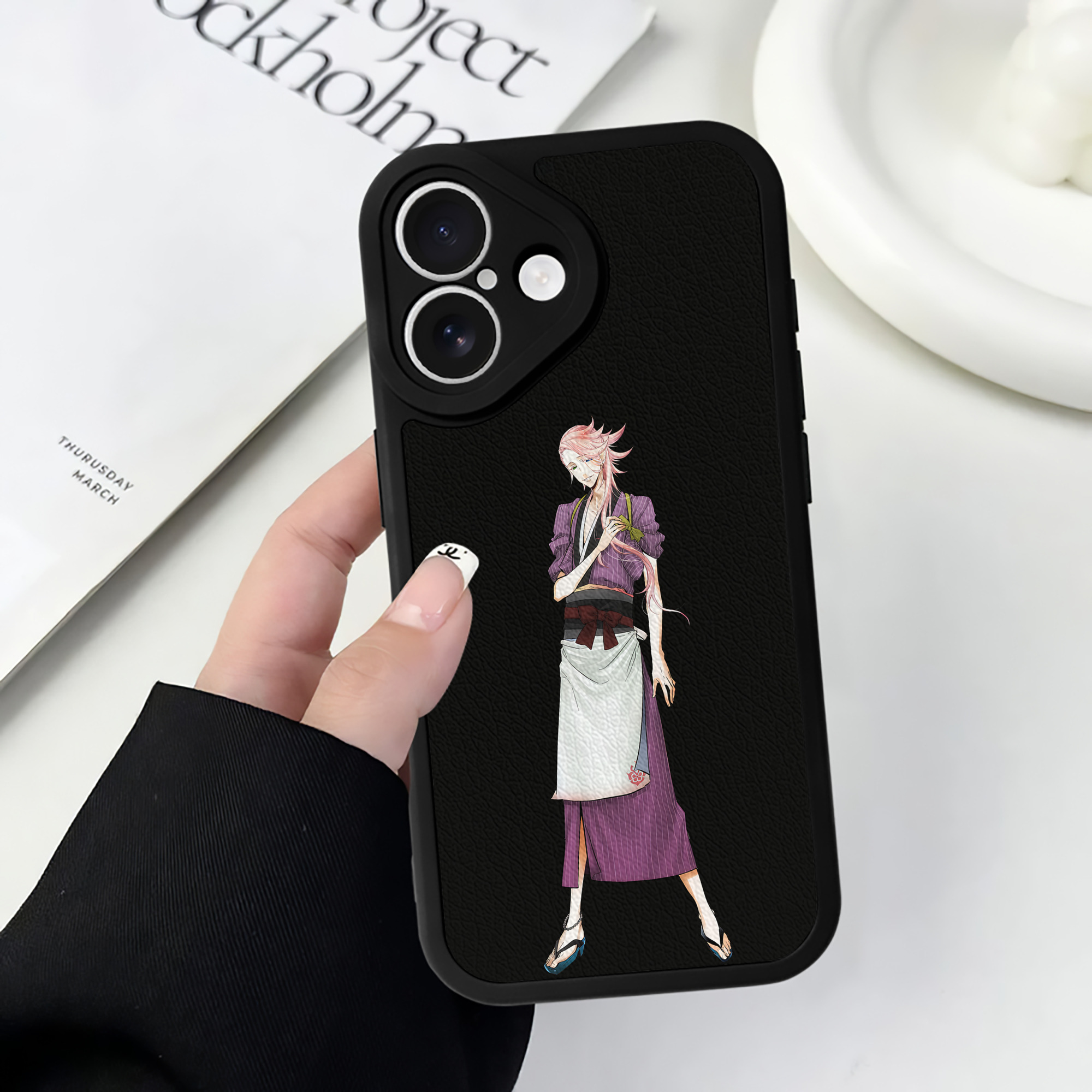 （画像用） 刀剣乱舞 Touken Ranbu 【iPhone 16シリーズ対応】シリコンスマホケース（レザー調） 材質：シリコン